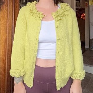 100% cotton whimsy sweater cardigan